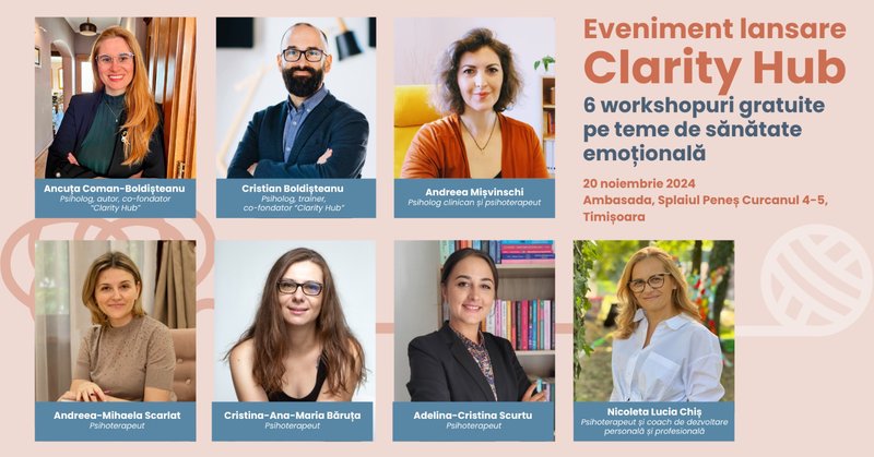 Mai aproape de tine - Eveniment de lansare 'Clarity Hub'